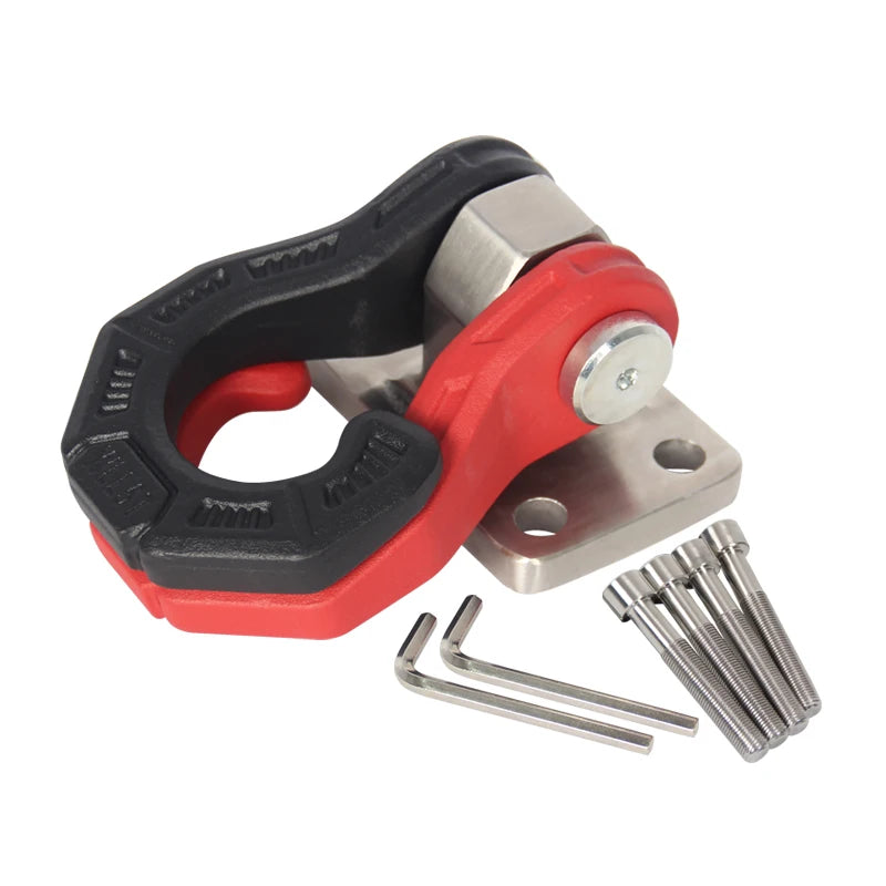 New Heavy Duty Steel 11000lbs Detachable Base Release Tow Hook Creative Car Shackle Trailer Hitch Receiver Parts Pintle Hook 1
