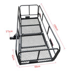 Car Rear 2inch Receiver Folding Luggage Basket Frame Hitch Rack for Travel Camping Trailer Hitch Camp Trailer Accessories 3