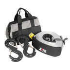 New High Quality Nylon Double Braided Kinetic Rescue Tow Rope 15 Ton Load Capacity 9m Length 75mm Size Emergency Trailer 1