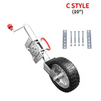 New High Quality Top Shaking Hand Cranked Trailer Jack Support Leg Guide Wheel Rubber Hitch Parts 1100lbs 6" 8" 10" 4
