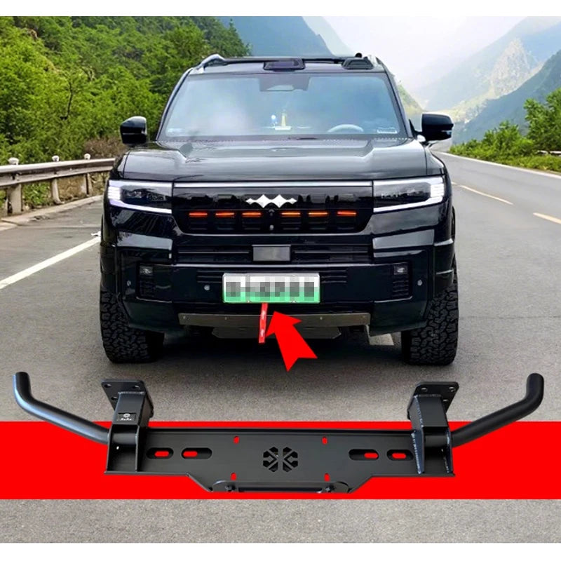 For BYD Formula Leopard 8 Steel Winch Tray Bracket Parts Trailer Hitch B8 Winch Mounting Rack Holder Car Frame Accessories 6