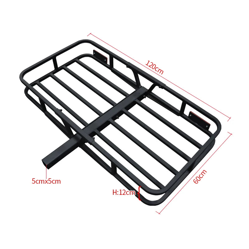 Hollow Out Foldable Large Capacity Outdoor Travel Luggage Basket Rack Trailer Frame Kit Trailer Hitch Camp Trailer Accessories 4
