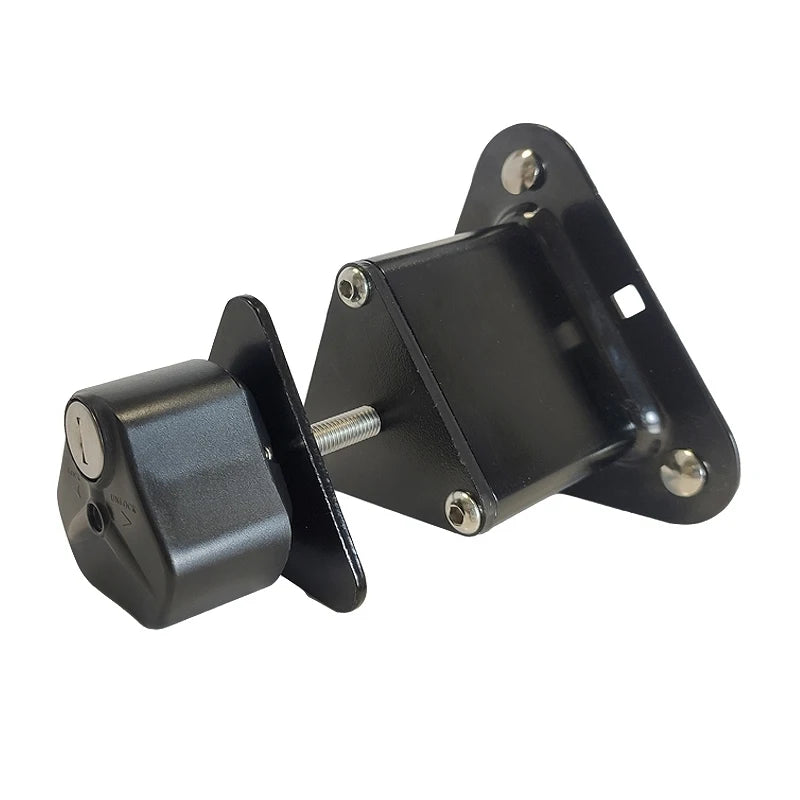 New High Quality Black Aluminum Alloy Triangle Hole Oil Drum Bracket Ball Mount Anti-Theft Trailer Trailer Accessories 2