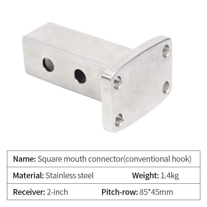 Square Mouth Stainless Steel Connector With Trailer Hook for Trailers & Parts Accessories 4