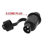 European 3 Pin Trailer Plug and Socket Set Waterproof 3 Pole Socket Connector for Tractor Agricultural Machinery Truck Caravan 3