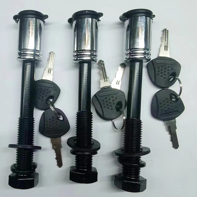 M16 Screw Rod Trailer Lock Pin Heavy Duty Carbon Steel Hitch Pin Anti-Theft Towbar Security Pin for Fixed Trailer Arm Car Parts 6