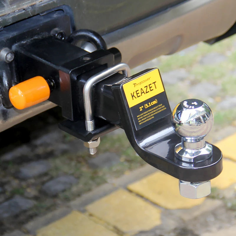 Trailer Hitch With 2" or 50mm Tow Ball Trailer Arm Set Fits 2inch Receiver of Rear Bumper Trailer Hook Car Accessories Lock Pin 6