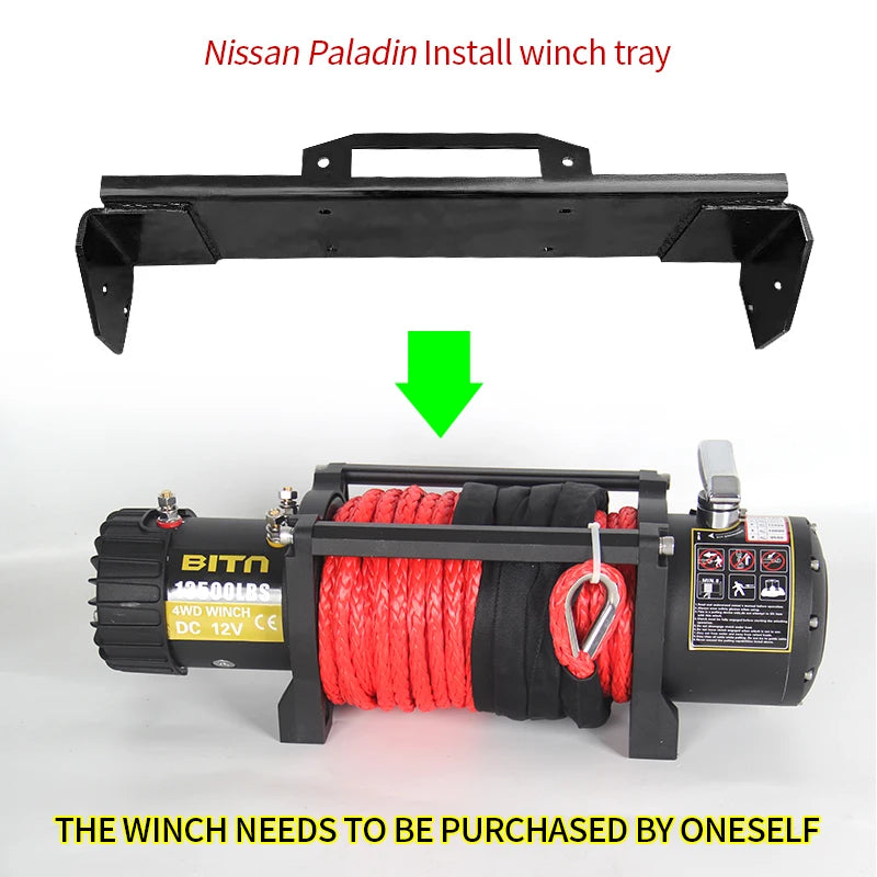 For Nissan New Paladin Trailer Hitch Steel Winch Tray Bracket Parts Winch Mounting Rack Holder Winch Frame Car Accessories 3
