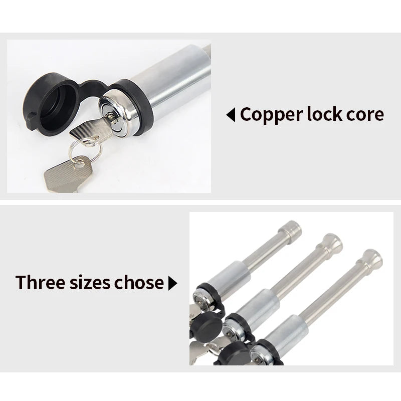 New High Quality 160mm Diameter Stainless Steel Trailer Receiver Hitch Lock Pin Coupler Lock for Trailer Accessories 5