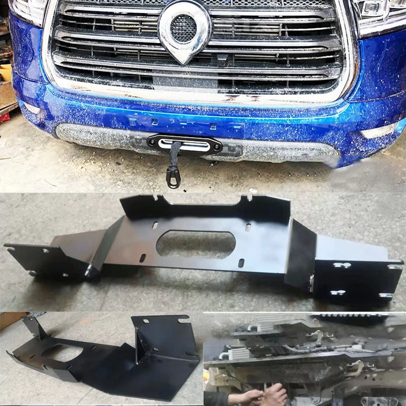 For Great Wall King Kong Cannon Winch Mounting Rack Holder Front Bumper Winch Tray Bracket Trailer Hitch Frame Car Accessories 4