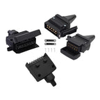 Australian Standard 7 Pin 12 Pin Flat Trailer Plug Socket Heavy Duty Waterproof Connector for RV Caravan Boat Truck Towing Hitch 3
