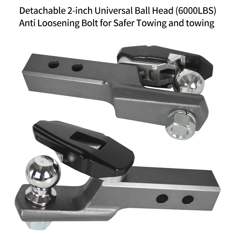 Off Road Towing Modification Parts Trailer Arm 2inch Ball Head for Rear Bumper 2inch Receiver Tow Hook Trailer Hitch Accessories 4