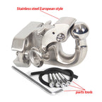 Prado Car European Style Stainless Steel OffRoad Rescue Trailer Hitch With Base Ring and Towing Ball Camp Trailer Accessories 4