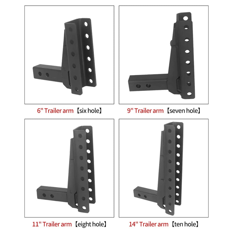 New Swivel Tri Ball Mount 9in Carbon Steel Towing Trailer Hitch 2" Receiver 15000lbs High Quality Accessories 5