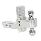 6inch Adjustable Aluminum Alloy Trailer Hitch Dual Ball Mount for 2 Inch Receiver up and Down Height Adjustable Car Towing Hitch 1