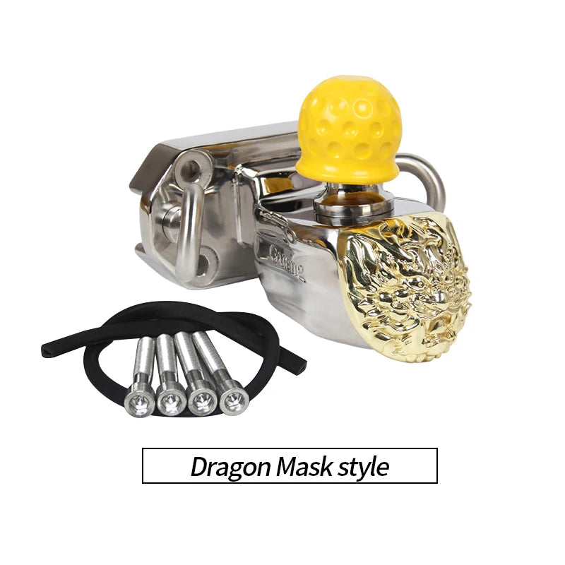 Dragon Mask Style Tow Hook Stainless Steel Fits PRADO Car Trailer Hitch for Rear Bumper Trailer Hitch Camp Trailer Accessories 6
