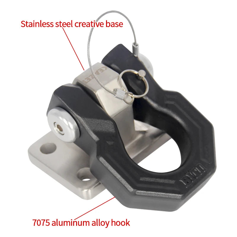 7075 Aluminum Alloy Shackle and Stainless Steel Universal Base for Wrangler JK JL Trailer Hitch Camp Trailer Car Accessories 5