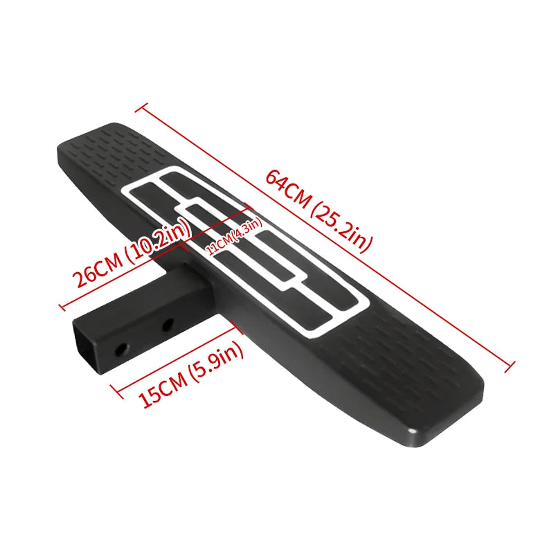 New 2-inch Receiver American Style Pedal Trailer Hitch Camp Trailer Accessories Off-road Rear Bumper Tow Hook Steel+ABS 200kg 3