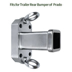 304 Stainless Steel Towing Square Mouth Base with 2inch Receiver for 2003-2023 Prado Trailer Hitch Offroad Parts Car Accessories 4