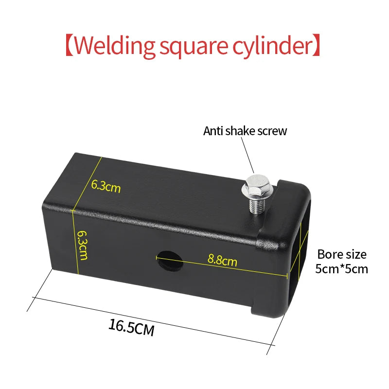 Welding Style Rear Towing Square Mouth Extension Rod Tow Hook Connector Trailer Hitch Camp Trailer Car Accessories 2
