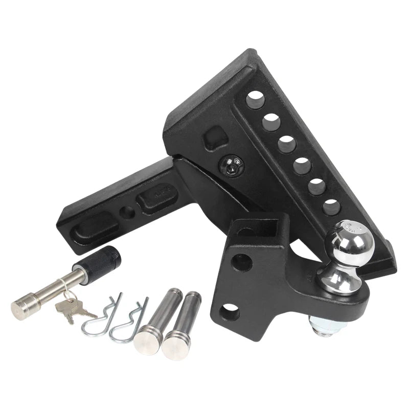Heavy Duty Adjustable Trailer Arm with Hitch Ball Tow Hook Fits Rear Bumper 2inch Receiver Camp Trailer Car Accessories 4