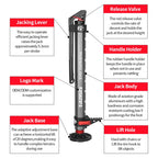 Customizable 2 Ton Hydraulic Climbing Car Jack Rescue Tools Kit Manual Offroad Monkey Climbing Pole Trailer Hitch Accessories 3