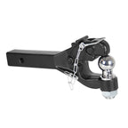 New Black Tube Arm Integrated Die-casting Heavy Duty Steel Tow Hook Parts Trailer Hitch Accessories 2inch or 50mm Towing Ball 1
