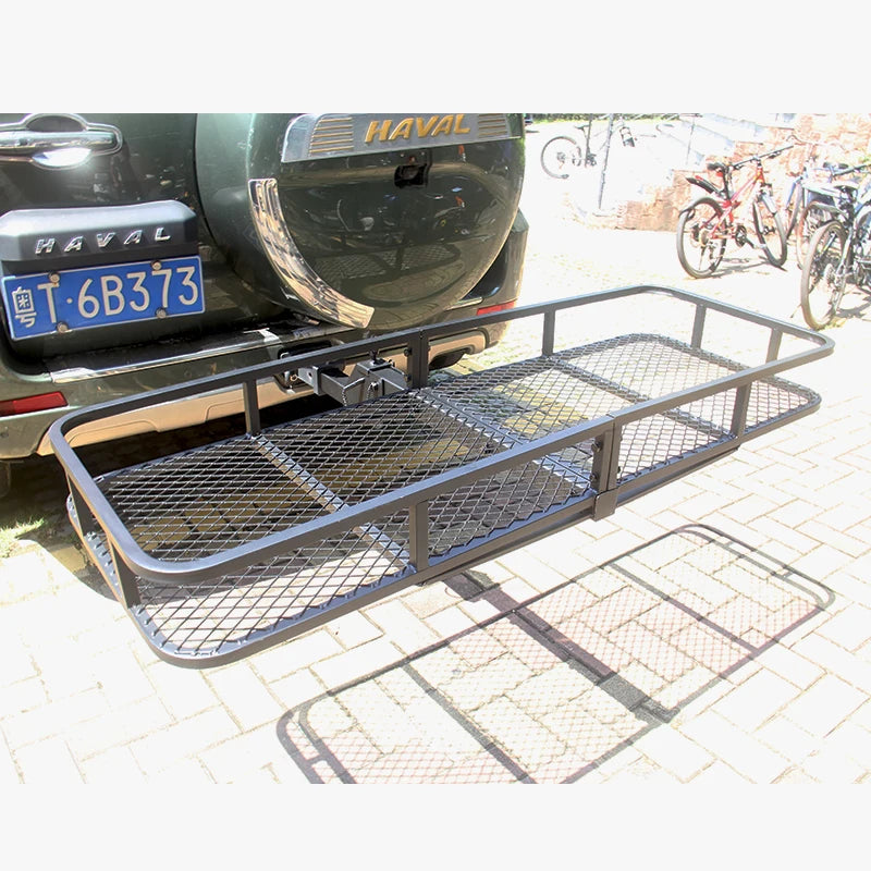 Enlarge Style Foldable Rear Luggage Basket 5X5cm Square Mouth Luggage Rack Cargo Carrier Trailer Hitch Camp Trailer Accessories 5