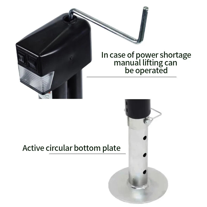 New 12V RV Electric Parking Support Jack Lift Trailer Bracket Hitch Accessories 5