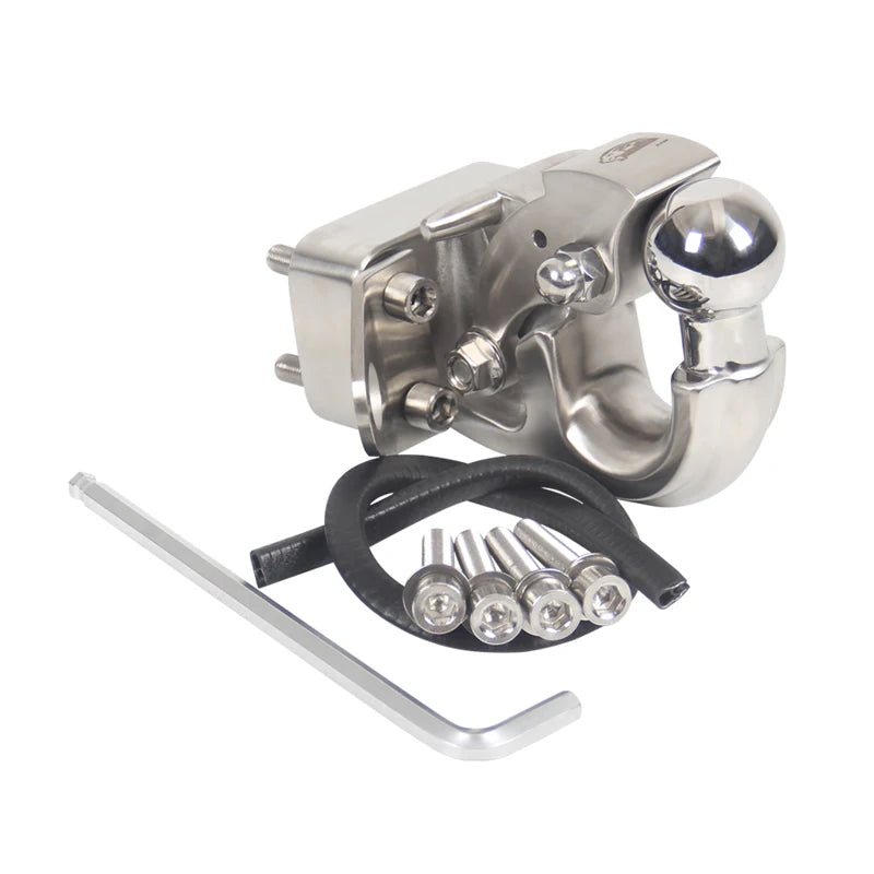 Stainless Steel European Style With Integrated Trailer Ball Off-road Refit Parts Tow Hook Trailer Hitch Camp Trailer Accessories 1
