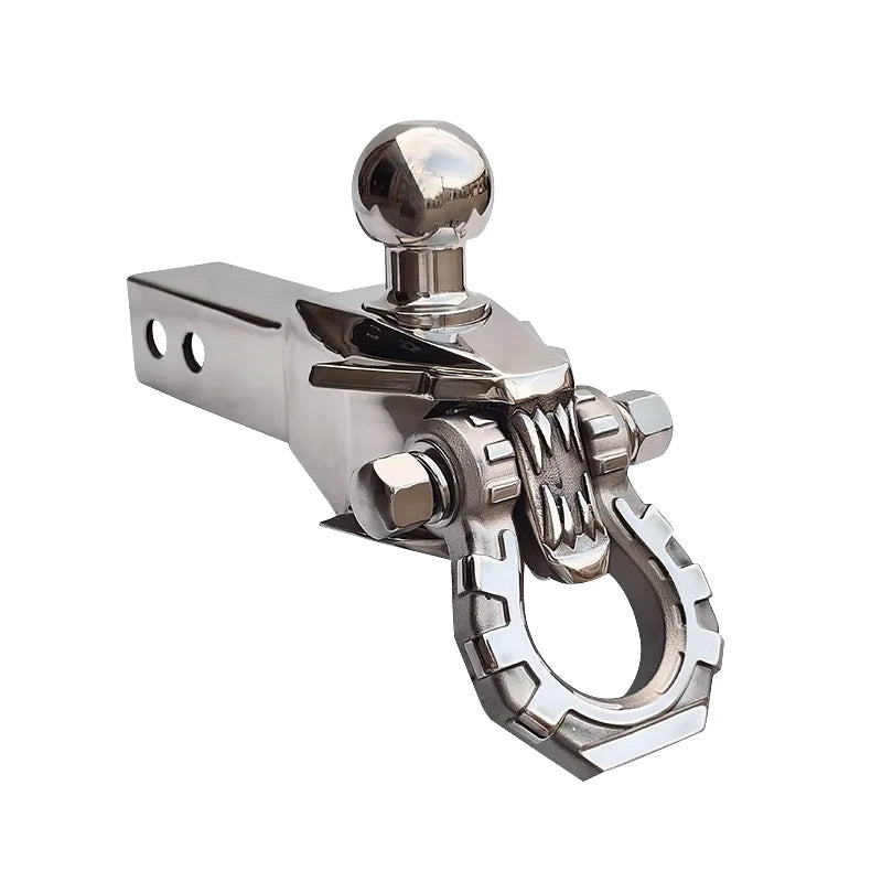 Trailer Dragon's Tooth 304 Stainless Steel Towing Solid Hook with Bow Shackle and Forged Tow Ball Trailer Hitch Arm Car Parts 6