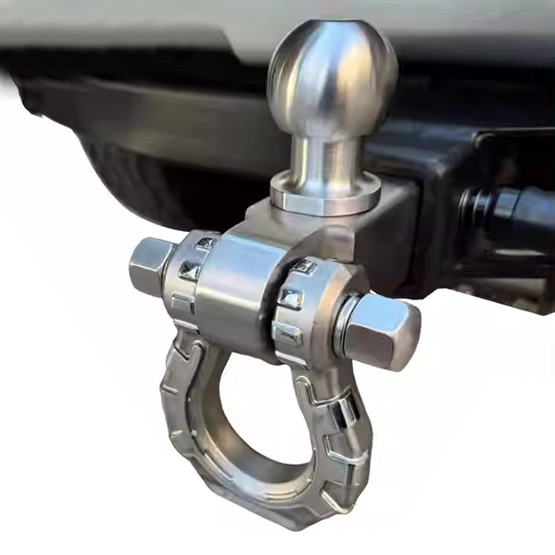 Trailer 304 Stainless Steel Towing Solid Short Arm with Bow Shackle and Forged Tow Ball Trailer Hitch Arm Camping Car Parts 6