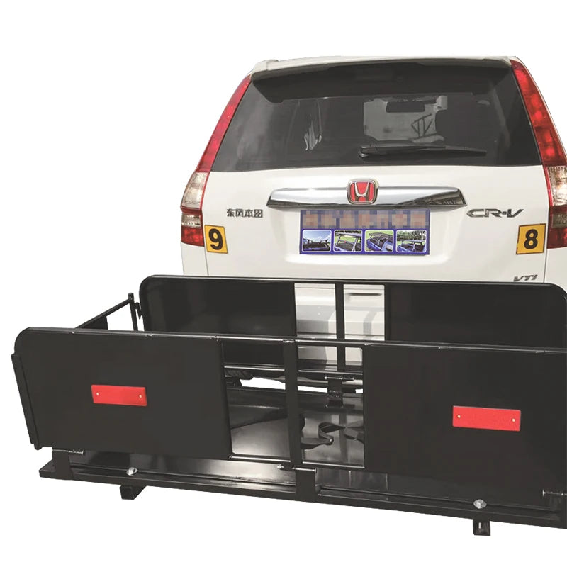 Folding Large Capacity Thickened Reinforced Guardrail Luggage Basket Frame Hitch Rack Trailer Hitch Camp Trailer Accessories 6