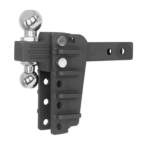 Adjustable Trailer Hitch Dual Ball Mount with 2" & 2.5" Balls 3-Level Height Adjustable Removable Towing Hitch for Trucks SUV 1