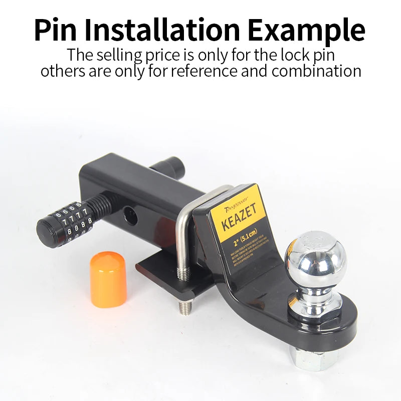 Digital Password Design Lock Pin Parts Trailer Hitch Safety Latch Car Accessories Bolt Pin to Release and Locking the Tow Hook 6