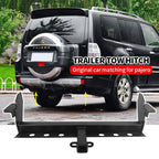 Steel Trailer Rear Bumper Car Tow Bar for Mitsubishi Pajero With Sand Blocking Plate Towing Hook Parts Trailer Hitch Accessories 3