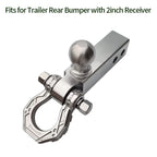 Trailer 304 Stainless Steel Towing Solid Short Arm with Bow Shackle and Forged Tow Ball Trailer Hitch Arm Camping Car Parts 3
