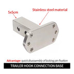 Eagle Head Design Stainless Steel Trailer Hitch with 5x5cm Square-port Arm Off-road Refit Tow Hook Parts Car Accessories 2