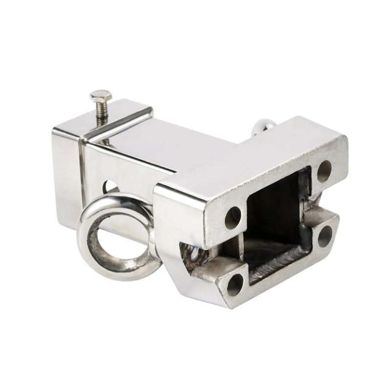 New High Quality HAVAL H9 Tank300 TANK500 Stainless Steel Square Mouth Trailer Hitch Refit Hook Parts Camp Trailer Car 4