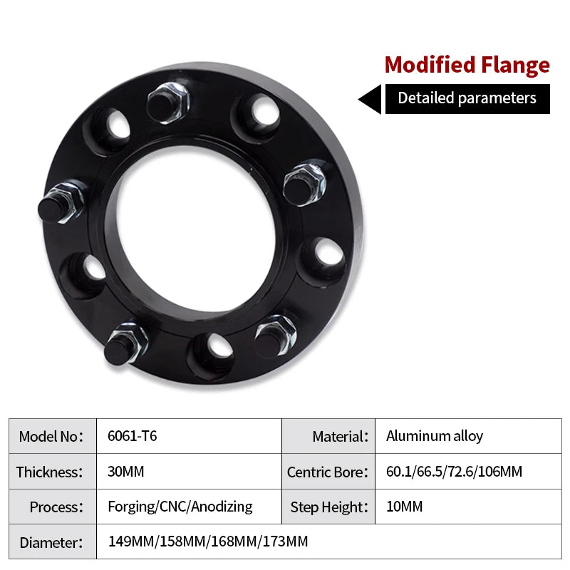 Vigo/Hilux/Revo Flange Plate Kit for 6061-T6 Aluminum Alloy Flange Trailer Hitch Refit Car Accessories 3