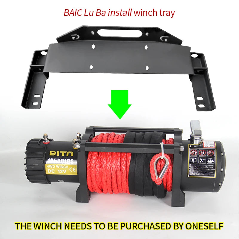 For BAIC Lu Ba Steel Winch Tray Bracket Parts Winch Mounting Rack Holder Trailer Hitch Car Winch Frame Accessories BAW Luba 6