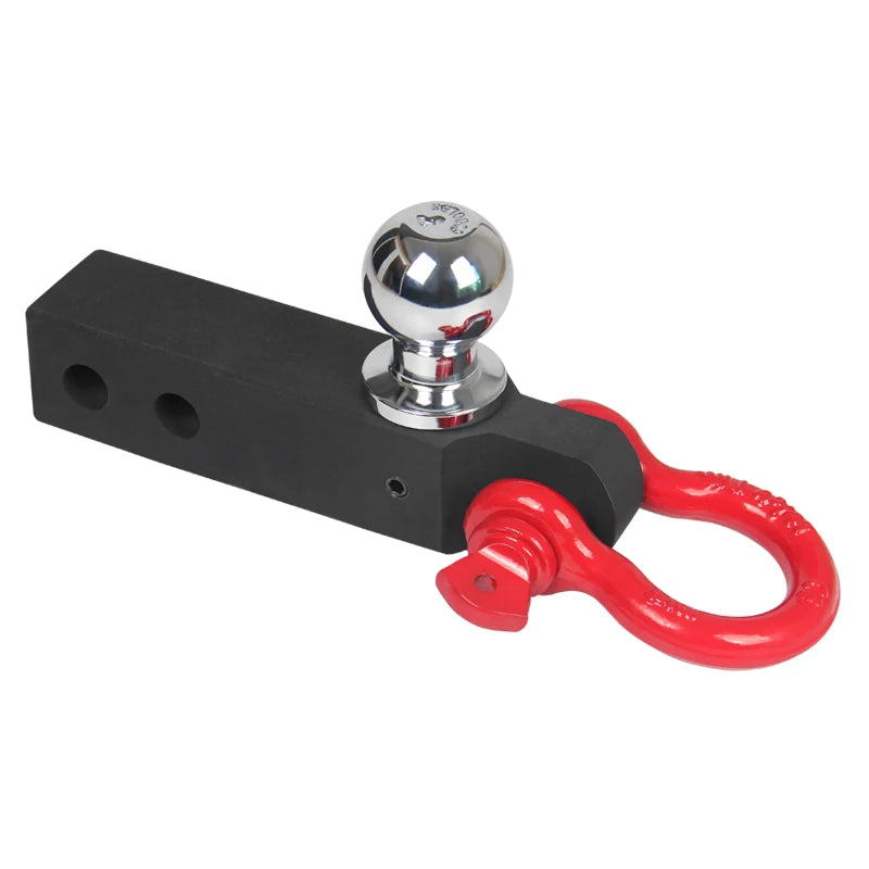 8 Ton Heavy Duty Trailer Hitch Shackle Hook 2 Inch Trailer Ball Mount Forged U Shackle D-Ring for Off-road Recovery Towing Hook 2