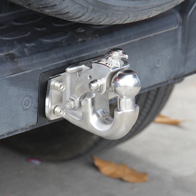 Eagle Head Mask Stainless Steel Towing Hook for LX570 Car Trailer Hitch Camp Trailer Car Accessories 4x4 Offroad Refit Parts 2
