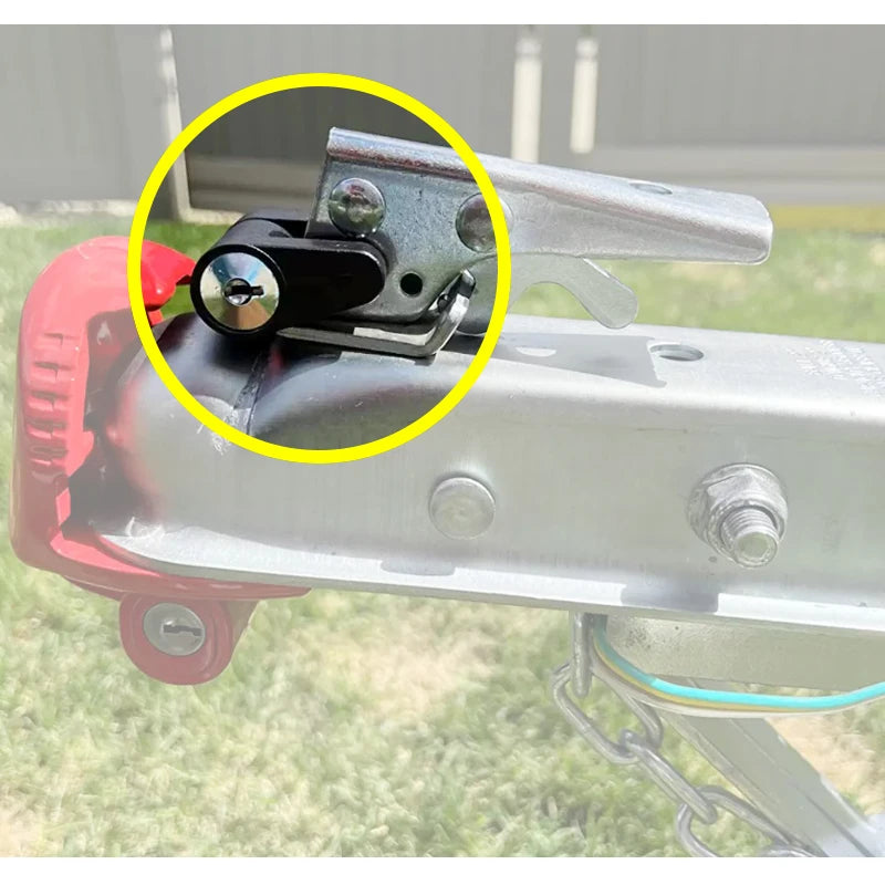 1/4 Inch Anti-Theft Trailer Coupler Lock Universal Trailer Lock Hitch Ball Security Rustproof Trailer Parts & Accessory OEM 3