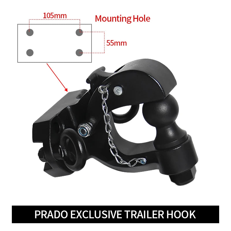 High Quality Manganese Steel Car Spherical Towing Hanger Tow Hook for Toyota Prado Lc150 Fj150 Accessories 3