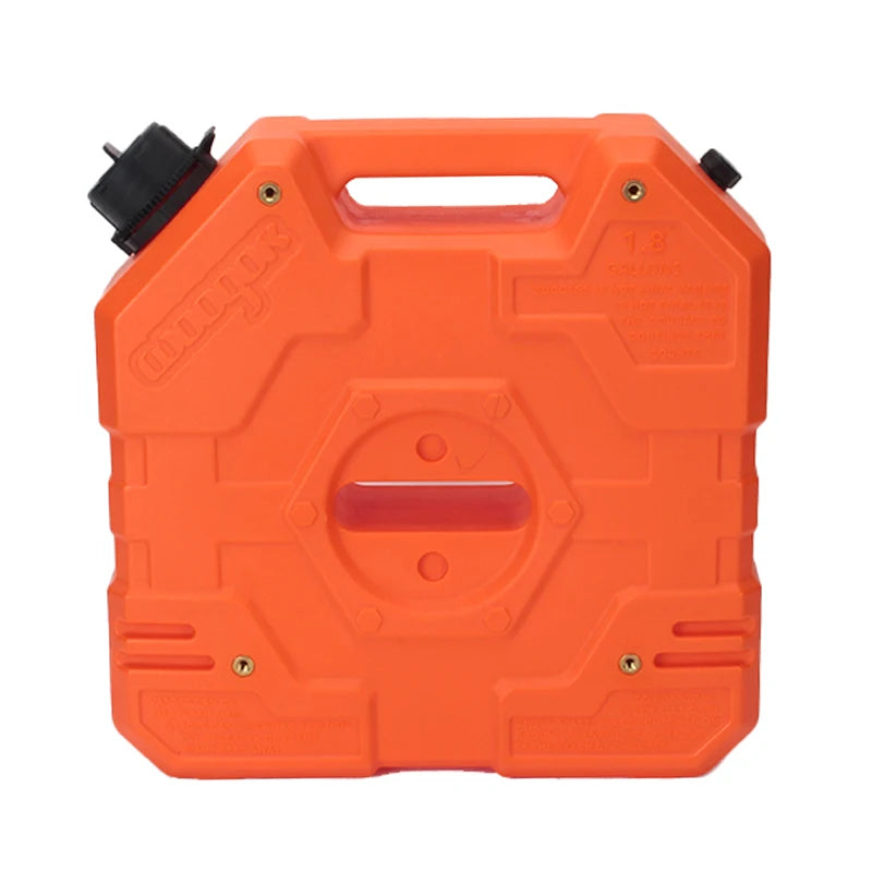 Portable Anti-Static Explosion-Proof Light Oil Drum Bucket 6.84LT 1.8 Gallon Gasoline Orange Car Spare Trailer Parts Accessories 1