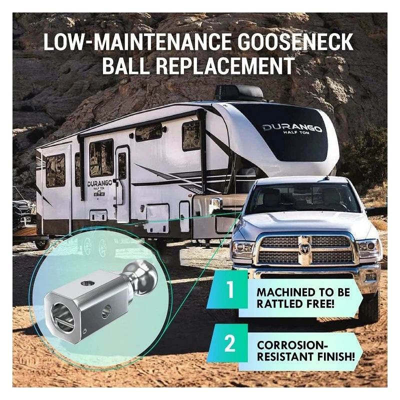Gooseneck Trailer Ball 2-5/16 Inch Steel New Max Load 30000lbs Integrated Hook Hitch Camp Trailer Car Accessories 6