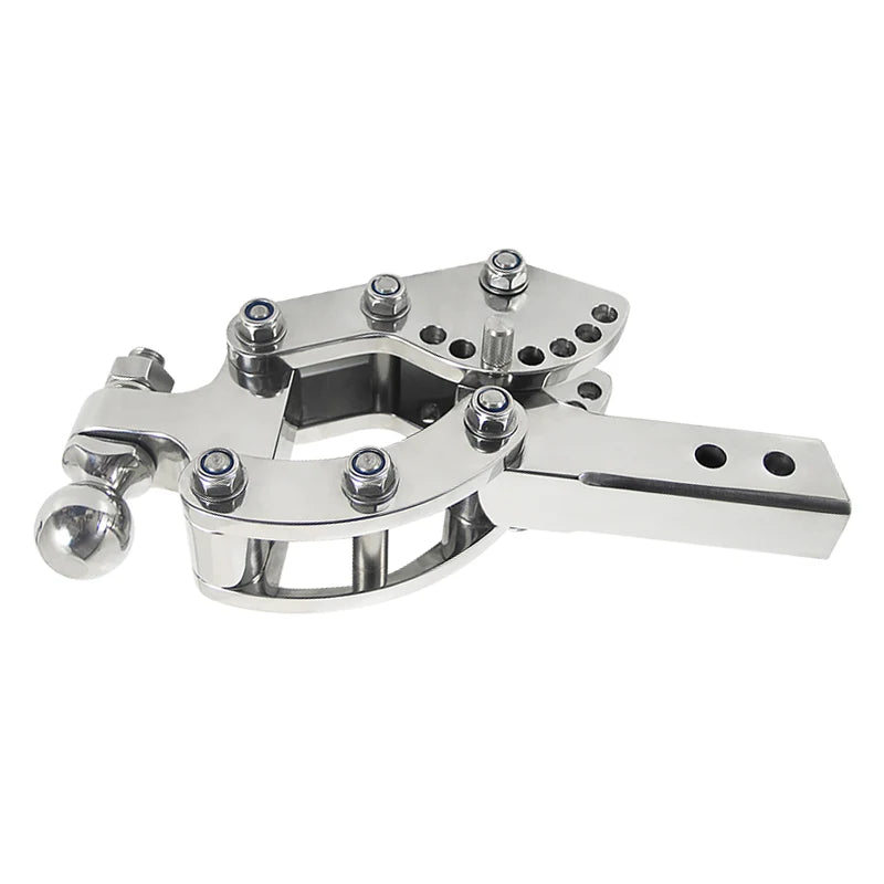 2 Inch Adjustable Chrome Plated Trailer Hitch Drop Ball Mount Heavy Duty Towing Hitch Hook for Universal SUV Pickup Accessories 2