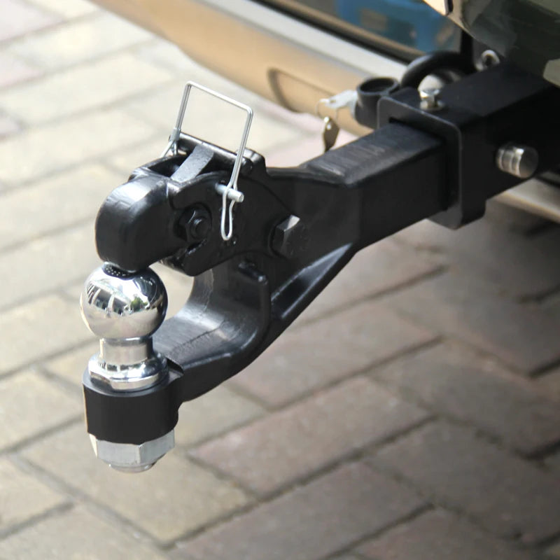 New Black Tube Arm Integrated Die-casting Heavy Duty Steel Tow Hook Parts Trailer Hitch Accessories 2inch or 50mm Towing Ball 4
