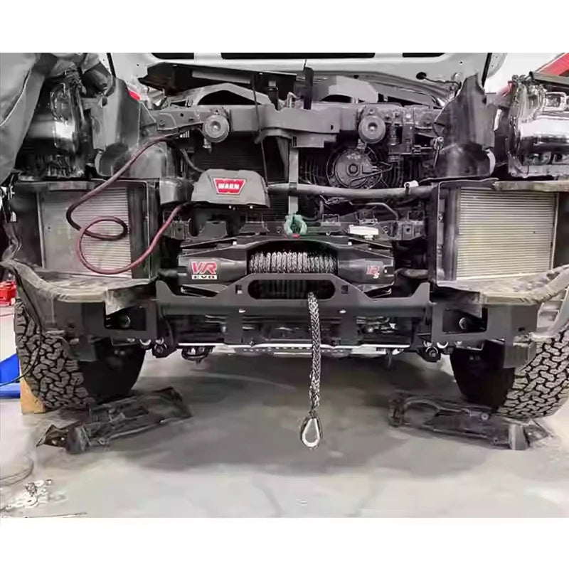 For Land Cruiser 300 Steel Winch Tray Bracket Parts Winch Mounting Rack Holder Trailer Hitch Car LC300 Winch Cradle Accessories 5